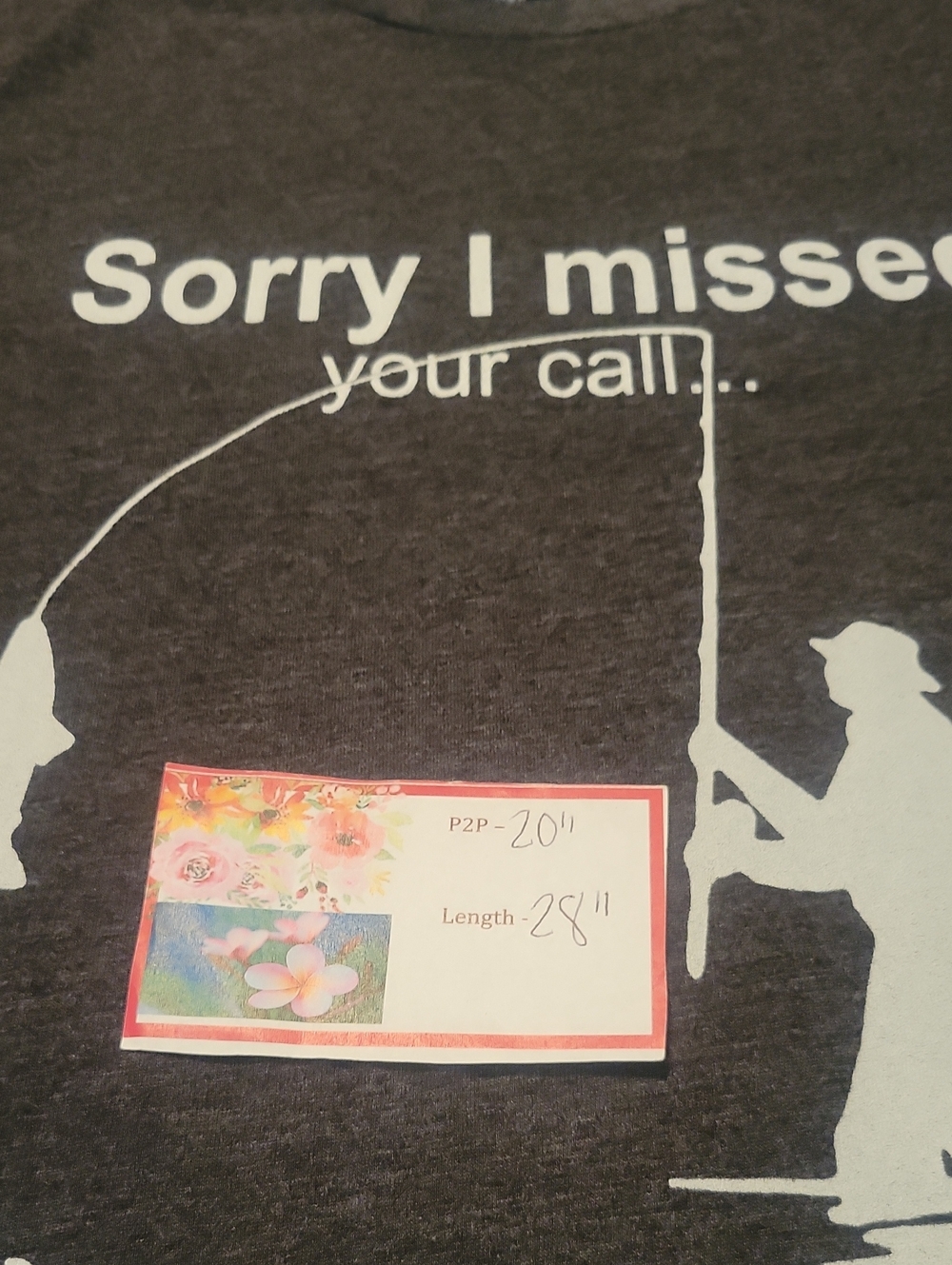 Dark Gray Fishing Graphic Design Tshirt - Picture 5 of 5